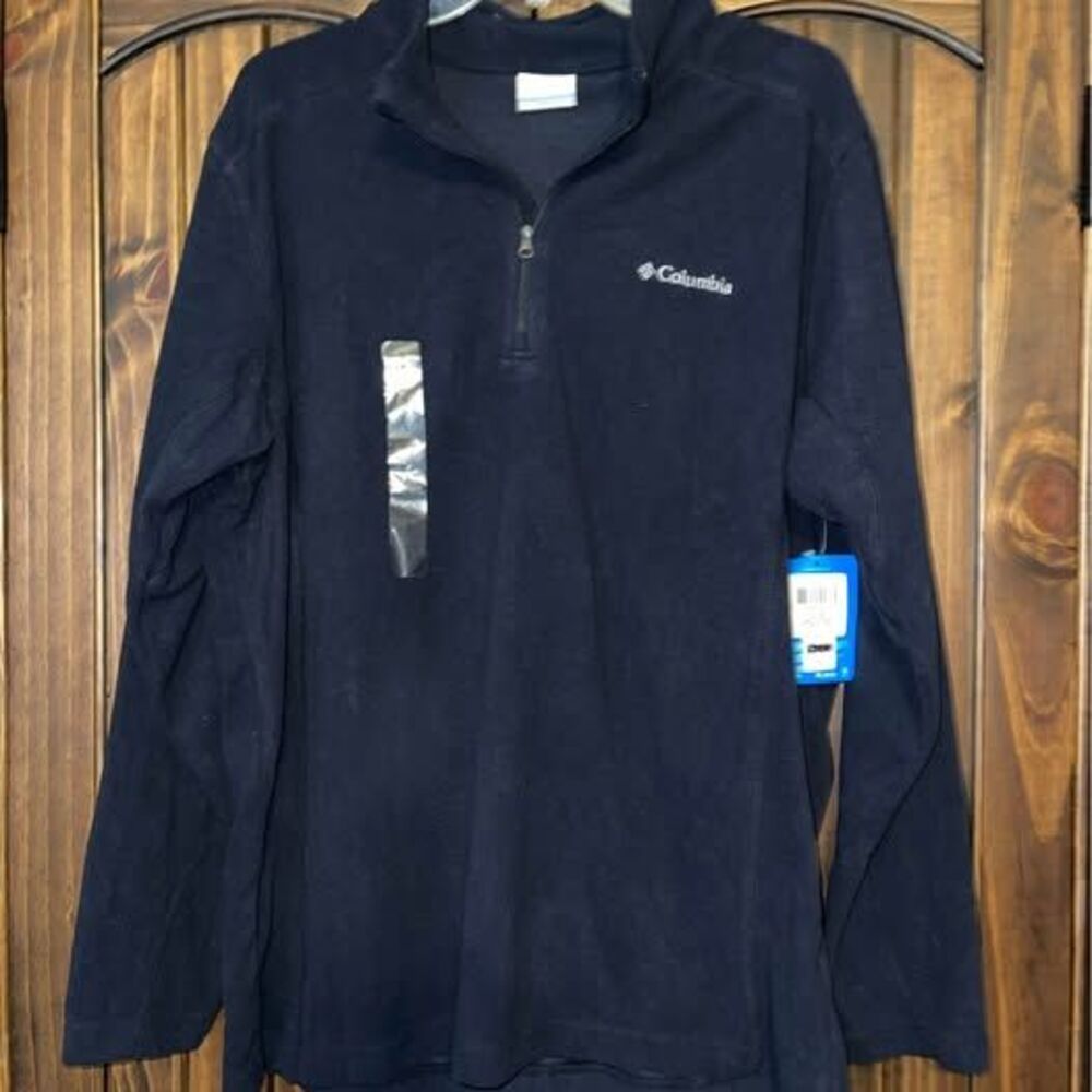 NWT Men’s Large Columbia Fleece 1/4 Zip Pullover Black